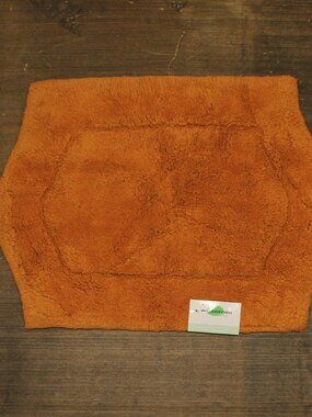 NWT Home Weavers Plush Bath Rug Mat, 100% Cotton Terracotta Orange 17x24